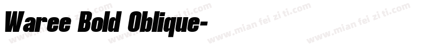 Waree Bold Oblique字体转换